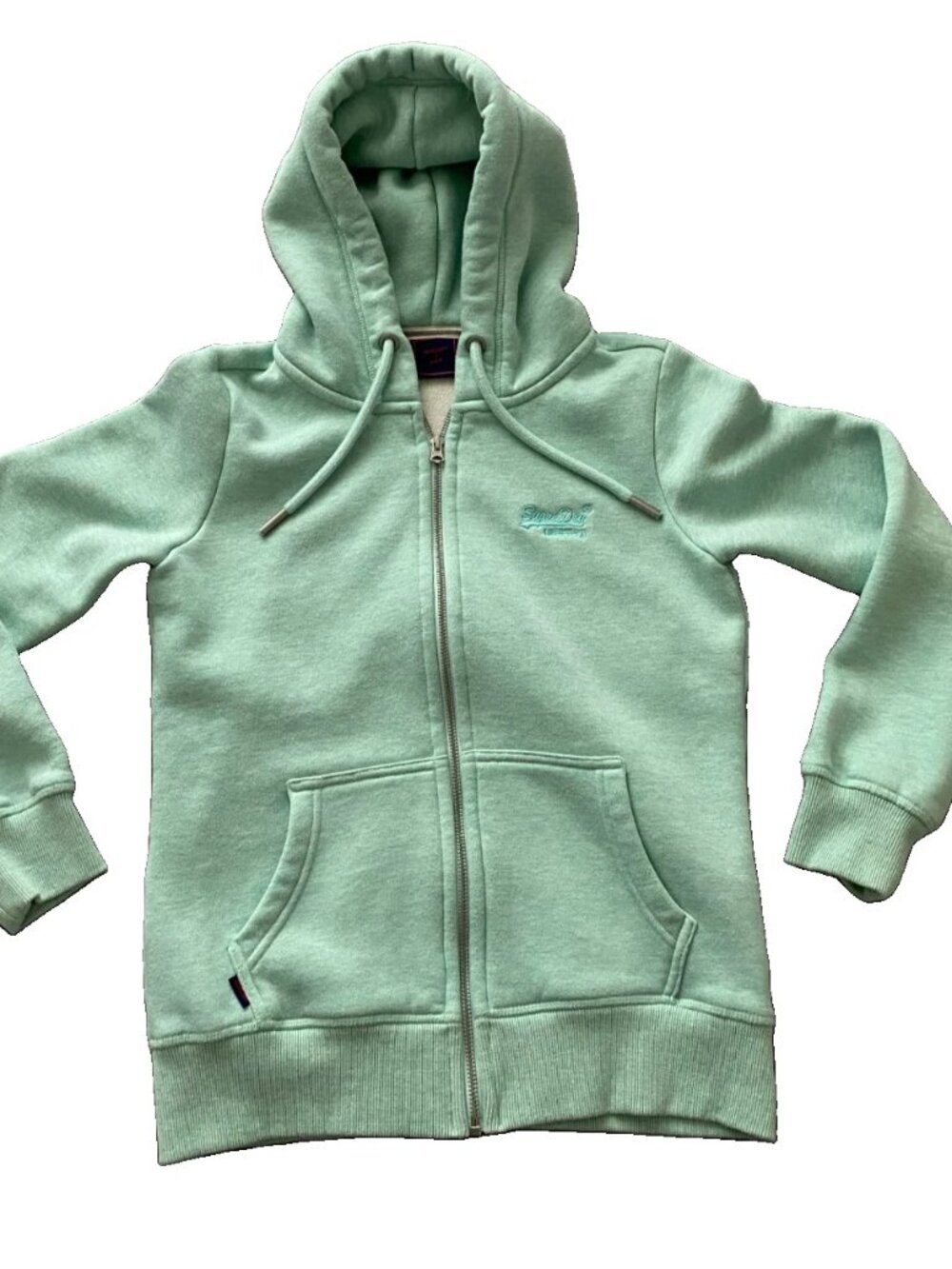 Superdry Logo Mint Green  Full Zip Hoodie